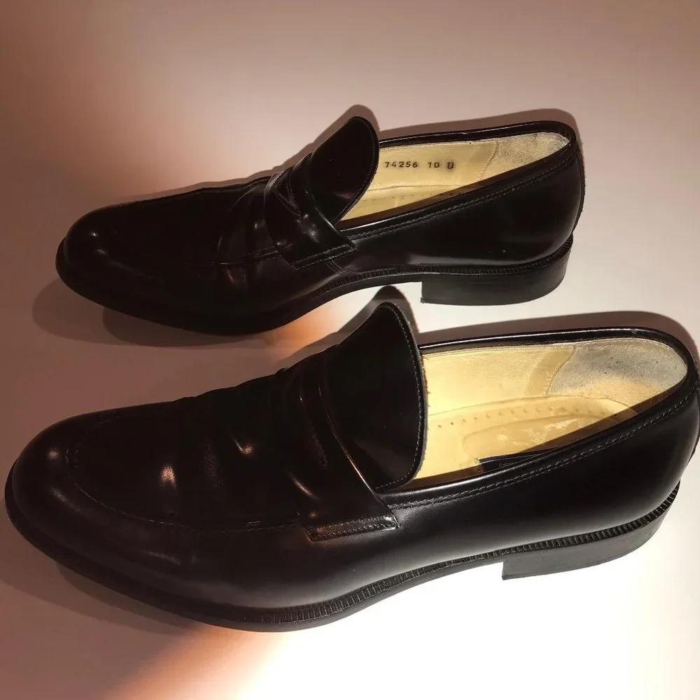 Italy Panelli leather loafers size‎ 10D